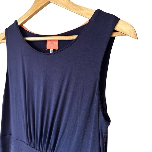 Joules Floral Sleeveless Lia Navy Cotton Maxi Dress, 8 - Picture 6 of 9